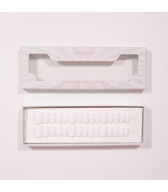 UV EFFECT PRESS-ON NAILS 04 BLANC SUBLIME
